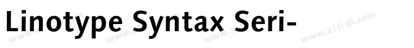 Linotype Syntax Seri字体转换